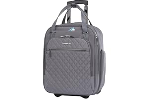 EMPSIGN Sac de transport à roulettes sous le siège - 40,6 cm, gris foncé, 16 Inch, Bagage à main sous le siège