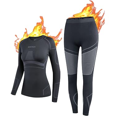IWOLLENCE Maglia termica a maniche lunghe da donna, in pile