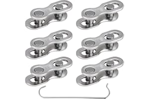 KIKI FANCY Catena per bicicletta a 11 velocità, catena per bicicletta, 11 velocità, con maglie mancanti, riutilizzabile, installazione e rimozione rapida del lucchetto per bicicletta, 6 paia