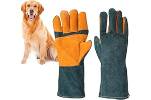 RAXOVE Dog Bite Proof Gloves - Dogs Cats Grooming Gloves | Extreme Heat and Fire Resistant Gloves Protects from Puncture and Scratch | Anti Bite Gloves| Anti-Shedding Supplies for Animal Handling and Work