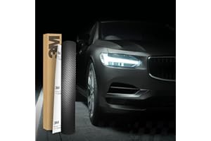 FINEST FOLIA 3M 2080 Film de protection autocollant pour voiture, moto, bateau - 3D - Avec canaux d'air - Pour film de protection (CFS12 en fibre de carbone, noir)