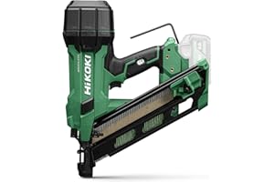 HiKOKI NR1890DCAW9Z 18 V Brushless Cordless Framing Nailer – 90 mm Clipped-Head Capacity, Air-Spring Drive (gasless), Up to 2.7 Nails/sec, LED Light, Dual Fire Modes, Depth Adjust, Bare Unit