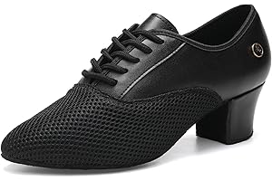 RUYBOZRY Damskie buty do tańca latynoskie z zamkniętymi palcami salsa tango wydajność nowoczesne buty do tańca treningowego 5cm Obcas Zamszowa Podeszwa