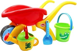 GOWI 558-74 - Set de jardín (incluye 4 piezas: carretilla, regadera, pala y cubo) [importado de Alemania]