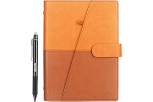 HOMESTEC Cahier de Note Réutilisable Letter A5 - Écrivez à l'Infini - Carnet Numérique Éffaçable et Écologique - 7 Styles de Page - des Marqueurs Adhésifs, Stylo et Chiffron Microfibre Inclus