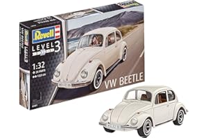 Revell Maqueta de Auto 1: 32 – 1968 de VW Volkswagen (VW Beetle) en Escala 1: 32, Nivel 3, réplica exacta con Muchos Detalles, 07681
