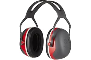 3M Peltor Premium Plus Ohrenschützer X3A mit Stirnband, Schwarz / Rot, 95 - 110 dB