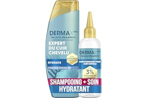 Head & Shoulders DermaXPro Hydrate Shampoing Antipelliculaire 250ml Soin Hydratant Cuir Chevelu 145ml avec Niacinamide et Complexe de Céramides