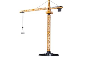 Top Race Toy diecast Modelos grúa Camiones Excavadora volquete Excavadora Carretilla elevadora Modelo Road Roller Juguetes en Hermosa Caja de Regalo para de 3 años en adelante (134d grua)