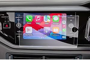 GAFAT Compatible with VW Polo MK6 UK RHD 2018-2024 2025 8" Navigation Screen Protector, Tempered Glass Protective Film for Polo 6 GTI Facelift 2022 8 Inch Discover Media, Shockproof, 9H Anti-Scratch