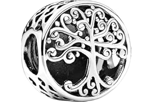 MariaFonte Charm New 2025 Compatibile Tutte Marche Albero Vita Portafortuna Oro Argento Ciondoli Originale Bead Compleanno Anniversario Argento 925 Amicizia Mamma Cuore Famiglia Perline Natale