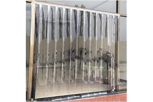 SYFXZZDS Lamas Persianas Verticales PVC Cortina Puerta Tira de PVC Tiras Vinilo por Comercio, Fábrica, Garaje, Personalizado (Size : 195x350cm/76.77x137.8in)