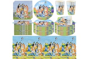 DecPtyTa Vajilla Fiesta,Decoracion cumpleaños,Vajilla Cumpleaños Platos y Vasos Servilletas Manteles (C1-20personas)