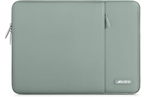 MOSISO Laptophülle 13,3 Zoll, 13-13,3 Zoll Laptoptasche Kompatibel mit MacBook Air / Pro 13 / Pro 14, HP Dell ASUS Lenovo Notebook, Polyester Vertikale Laptop Hülle Tasche mit Tasche, Antikes Grün