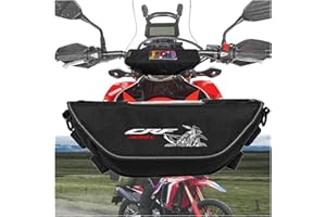 QIBOZNG Motorrad Lenkertasche Für HO&NDA CRF300L CRF 300L CRF 300 L Motorrad wasserdichte Und Staubdichte Lenker Lagerung Tasche Navigation Tasche(Black Logo9)