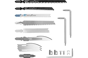 Kit de Pièces Ddétachées pour Pince Multifonctions BIBURY, Coupe-fil Remplaçable, Tournevis & Brise-vitre & Lame de Scie Interchangeable & Lime et Lames de Scalpel Compatibles avec Outil Multifonction