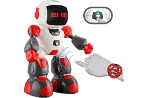 LAIBUY Robot Toys Gifts for Kids, Robot Toys Programmable Smart Remote Control Robot with LED Eyes and Recording Function, Cool Birthday Christmas Children's Day Gifts for Boys Girl