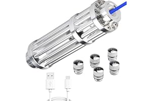 DazulI Torcia Ricaricabile High Power Blue Beam, Torcia Regolabile Con Cappuccio A Cinque Stelle E Occhiali Protettivi Per Escursioni E Viaggi in Campeggio All'aperto