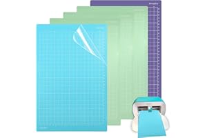 LALAGO Schneidematte für Cricut Joy Xtra, 5 Stück Ersatzkleber klebrige Schneidematten, Selbstklebende Cutting Mat zum Basteln, Rutschfester Matt für Cricut Zubehör (StandardGrip LightGrip StrongGrip)