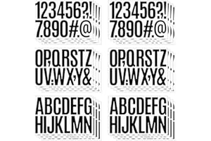 LAKSOL 24 Feuilles Lettres Autocollantes Lettres Adhesives Chiffres Adhesifs Autocollant Etanche Auto-Adhésif pour Numéro D'adresse de Porte de Boîte Aux Lettres à L'intérieur ou à L'extérieur (Noir)
