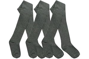 LUXE DIVA Girls Kids Tights Cotton Rich Plain School Warm Thick Girl Tights School Pair Warm Cotton Rich Plain Soft Children 2-13 Year