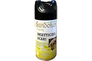 Sandokan Anti-Acaro Insetticida ad Azione abbattente Tac Spray 300ml contro acari mosche e zanzare a base di piretro naturale per Interni ed Esteni