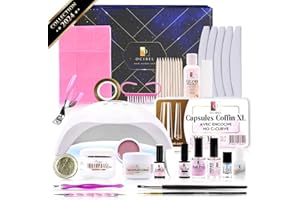 OCIBEL - COLLECTION 2024 - Coffret Kit L Démarrage/Etudiant Faux Ongles Manucure Lampe LED/UV 48W Gel Monophase et 3 Etapes