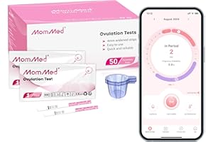 MOMMED 50 Ovulationstest Streifen + 50 Sammelbecher, Genaue Verfolgung des Ovulationstest,Hochempfindliche Ovulationstests