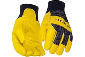 FEISHDEK 3M Kinder Handschuhe Winter Thermo für Eishockey Snowboard Ski, Winter Arbeitshandschuhe Kinder Color Atmungsaktives Leder Outdoor Schnee Jungen Und MäDchen