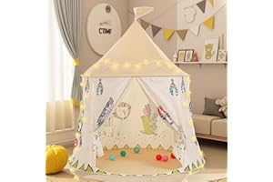 YIBEBE Tente de Jeux Enfant Interieur: Tente Pop Up Enfant - Tipi Portable Pliable pour Enfants pour Garçons et Filles - Cadeau pour Enfants (Yellow)