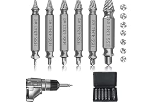 FASBET Zestaw 6 wykrętaków do śrub po lewej stronie, śruby ściągające, śruby nastawcze, wykrętak do uszkodzonych śrub