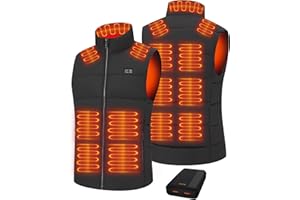 Techstuph Gilet Chauffant pour Homme avec 15 Zones de Chauffage, Veste Chauffante Femme avec Batterie de 20000 mAh, Gilet Chauffant électrique Lléger pour Thanksgiving, Noël