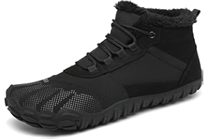 SAGUARO Botines Barefoot Mujer Invierno Cálidos con Puntera Ancha y Suela Zero Drop, Gr.36-42