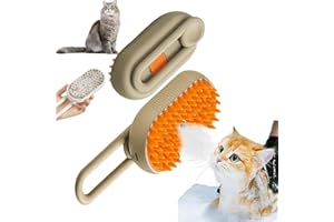 HOIDOKLY Steamy Cat Brush, Spazzola per gatti 3 in 1, Spazzola a Vapore per Massaggi, Spazzola a Vapore Autopulente per Gatti, Spazzola Multifunzionale per La toelettatura dei Gatti (Coffee)