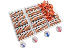 Conectores Electricos, CESFONJER 35 Pcs Bloque Terminales, Conectores de Cable Compacto con Palanca de Empuje con Resorte (15 pcs 2 puertos/10 pcs 3 puertos/6 pcs 4 puertos/4 pcs 5 puertos)