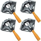 HOT! Right Angle Clamp, 4-Pack Single Handle 90u00b0 Aluminum Alloy Corner Clamp Clip Tool Woodworking
