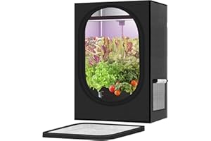 VIHBRAI Pequeña tienda de cultivo 45 x 45 x 75 cm para sistema de cultivo hidropónico. Caja de cultivo 600D con mylar altamente reflectante. Un invernadero interior como caja de cultivo para el cultivo de