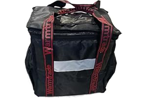 Warmtrade NB6 Keep Warm Insulated Hot Food Delivery Bag Medium Black 33*32*21CM Takeaway & Restaurants, Commercial. Indian, Kebabs, Chinese, Pizza, Couriers, Picnic Cooler Bag, Groceries Or Storage.