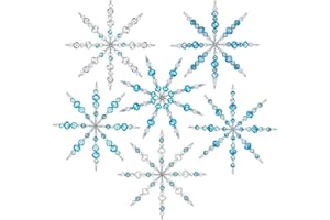 ‎NALER Naler 6 x Perlensterne Bastelset Schneeflocken Weihnachtsdeko zum Selber Basteln mit ca. 400 Stück Perlen für Weihnachten Weihnachtsschmuck