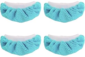 Tinoaly 4pcs Steamer Mop Pads for Handheld Steam Cleaner, Microfiber Cloths Cover Replacement Accessories for Bissell Steam Shot Dupray PurSteam Comforday Attachments, Washable Reusable