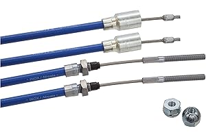 TRAILER PARTS4U Knott 2 x oryginalna linka hamulcowa Nirosta wraz z 2 nakrętkami Długość koperty: 1030 mm Długość całkowita: 1240 mm Lina przyczepki 37086.11 3708611 Linka hamulcowa do przyczepy 1030 1240 Linka