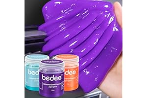 bedee Car Cleaning Gel Cleaning Putty: 2023 Upgraded 3 Pack Keyboard Cleaner Gel High Efficient Cleaning Reusable No Sticky Hands Dust Cleaning Gel for Car Interior Air Vent Keyboard Camera Printer