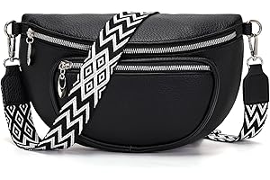 Snmoec bauchtasche damen schwarz umhängetasche damen mittelgroß crossbody bag Passende Handytasche schöne bauchtasche handtasche mittelgroß