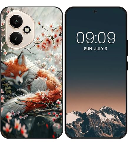 Custodia Cover Per Huawei Mate 10 Lite In TPU Trasparente Con Stampa Volpe Rossa - Antiurto E Antigraffio - 3
