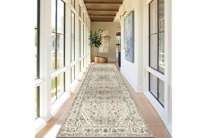 Cekene Alfombra de Pasillo Vintage para Pasillo, 80 x 300 cm, Antideslizante, Lavable, Alfombra de Cocina Extra Larga y de Perfil bajo, Alfombra para Entrada, Pasillo, Cocina, Sala de Estar