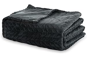 ‎WINTHOME Winthome Kuscheldecke Flauschig Weich, Sofadecke Warme, Fleecedecke Kuschelige, Blanket Pflegeleicht, Kuscheldecke Kinder, Couchdecke Geeignet für alle Jahreszeiten (130x170cm, Dunkelgrau)