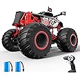 EYLM Remote Control Car for Kids 2.4Ghz 1:14 Remote Control Monster Truck All Terrain Big Wheel 50+ mins Two Rechargeable Batteries 15 km/h RC Monster Car Off-Road Vehicle Gift for Kids (Bone 99)