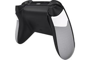 eXtremeRate Griffteile Hülle Gehäuse für Xbox Series X/S Controller, ASR Version Gummiert Grips Case, DIY-Ersatz Seitliche Shell Cover für Xbox Core Controller Model 1914-Weiß Grau