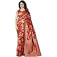 Sugathari Women's Banarasi Saree Pure Kanjivaram Silk Saree Soft new ladies 2023 Design Wear Sarees Latest Cotton Party Sari collections With Blouse Piece for Wedding sadi (SAM PARI-37)