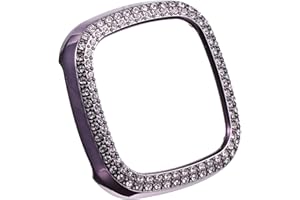 UKCOCO Screen Protectors Watch Cover Compatible with Fitbit Versa3/ Sense- Watch Cover All- Around Electroplated PC Shell Watch Accessories Smartwatch Accessories